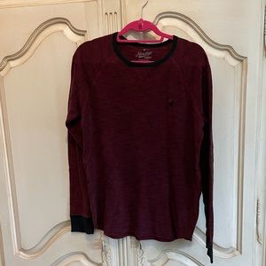American Eagle Outfitters burgundy thermal shirt - great condition